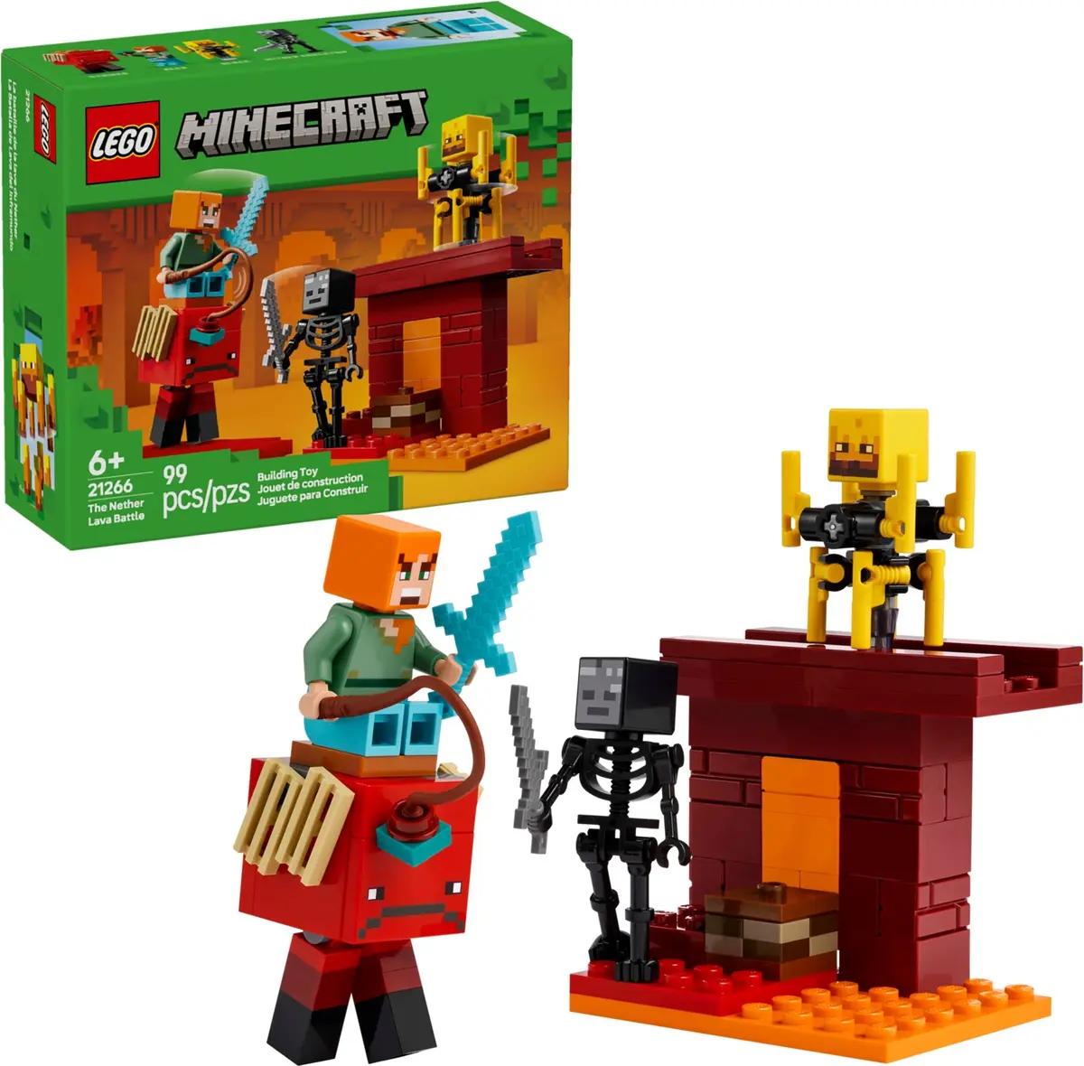 LEGO Minecraft 21266 The Nether Lava Battle set, image 3
