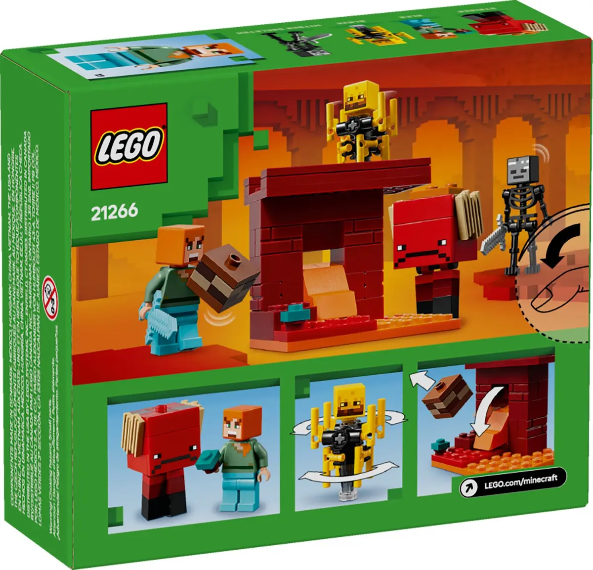 LEGO Minecraft 21266 The Nether Lava Battle set, image 2
