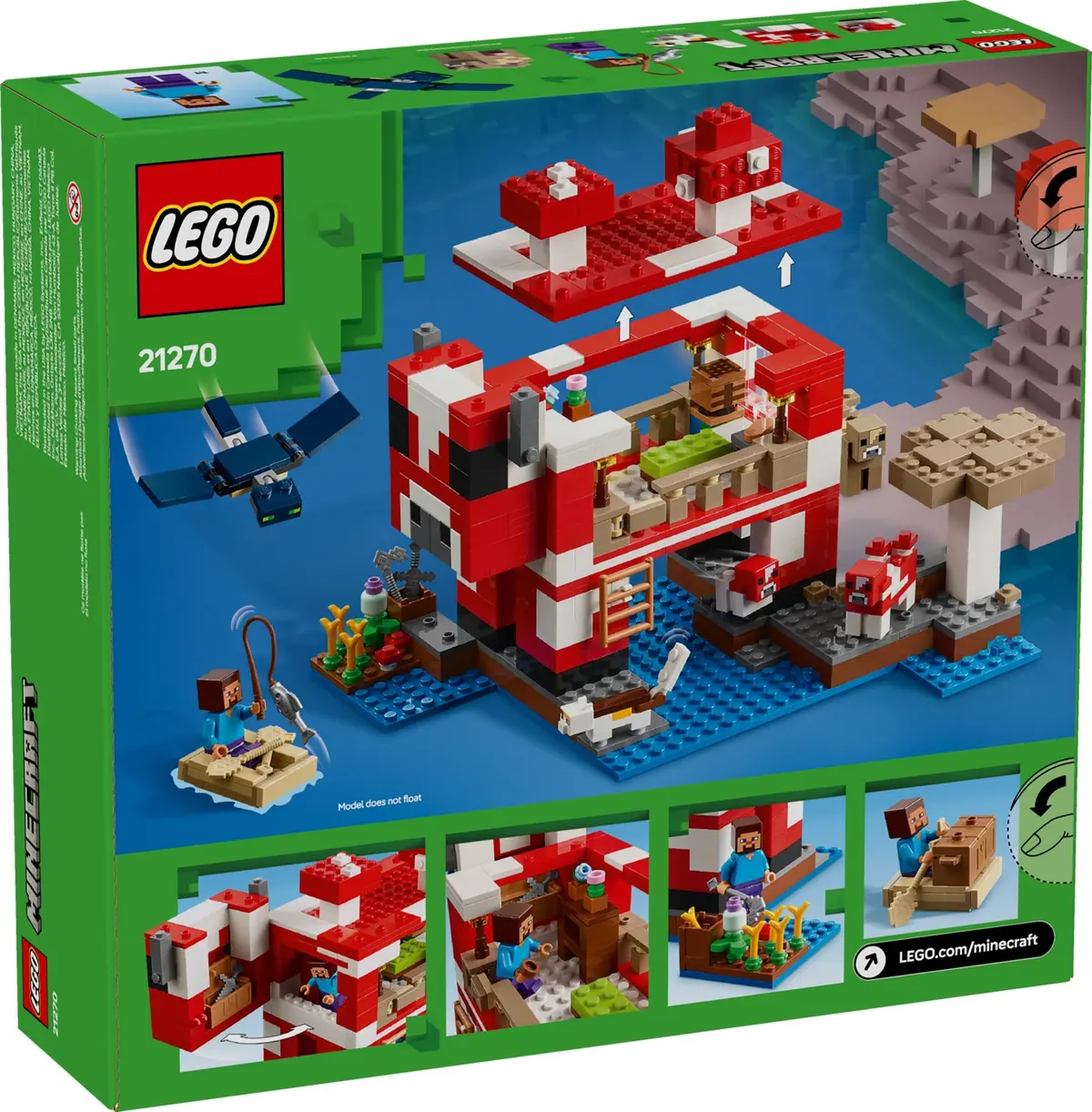 LEGO Minecraft 21270 The Mooshroom House set, image 2
