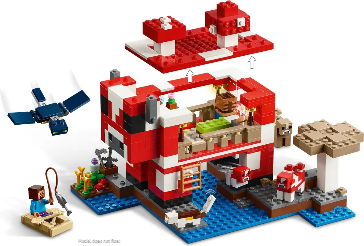 LEGO Minecraft 21270 The Mooshroom House set, image 8