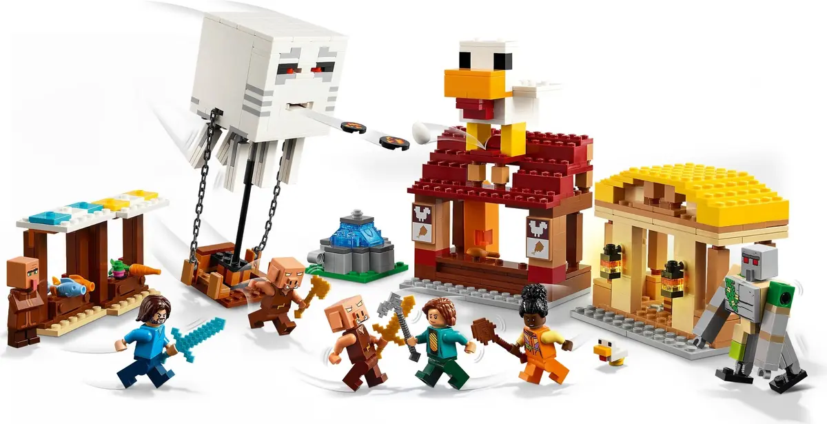 LEGO Minecraft 21273 The Ghast Balloon Village Attack set, image 9