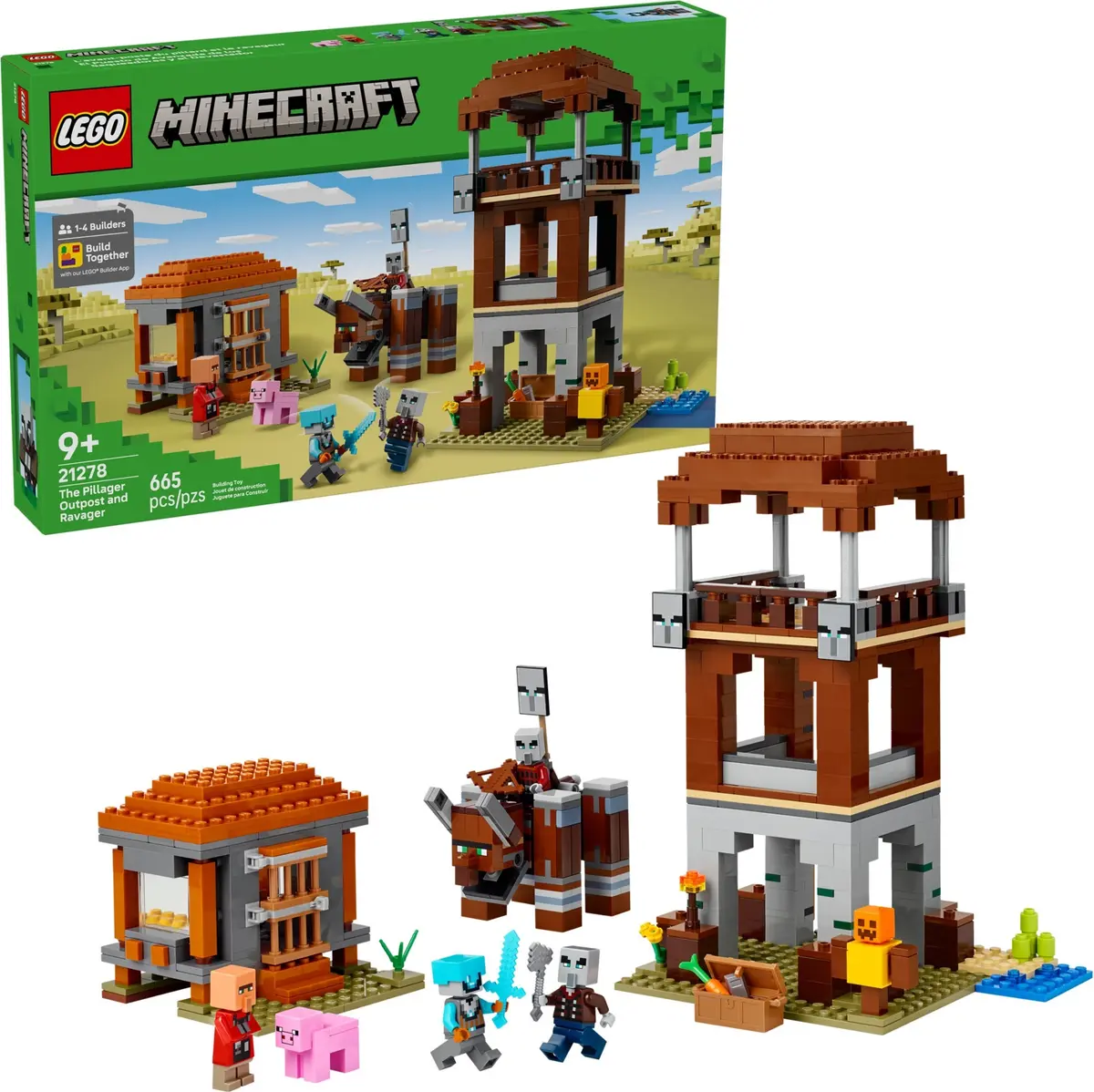 LEGO Minecraft 21278 The Pillager Outpost and Ravager set, image 3