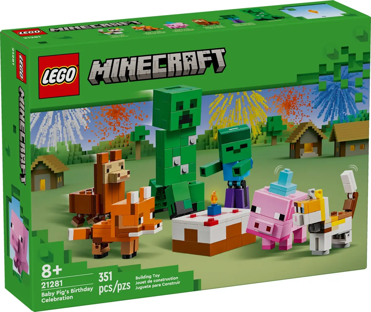 LEGO Minecraft 21281 Baby Pig's Birthday Celebration set, image 2