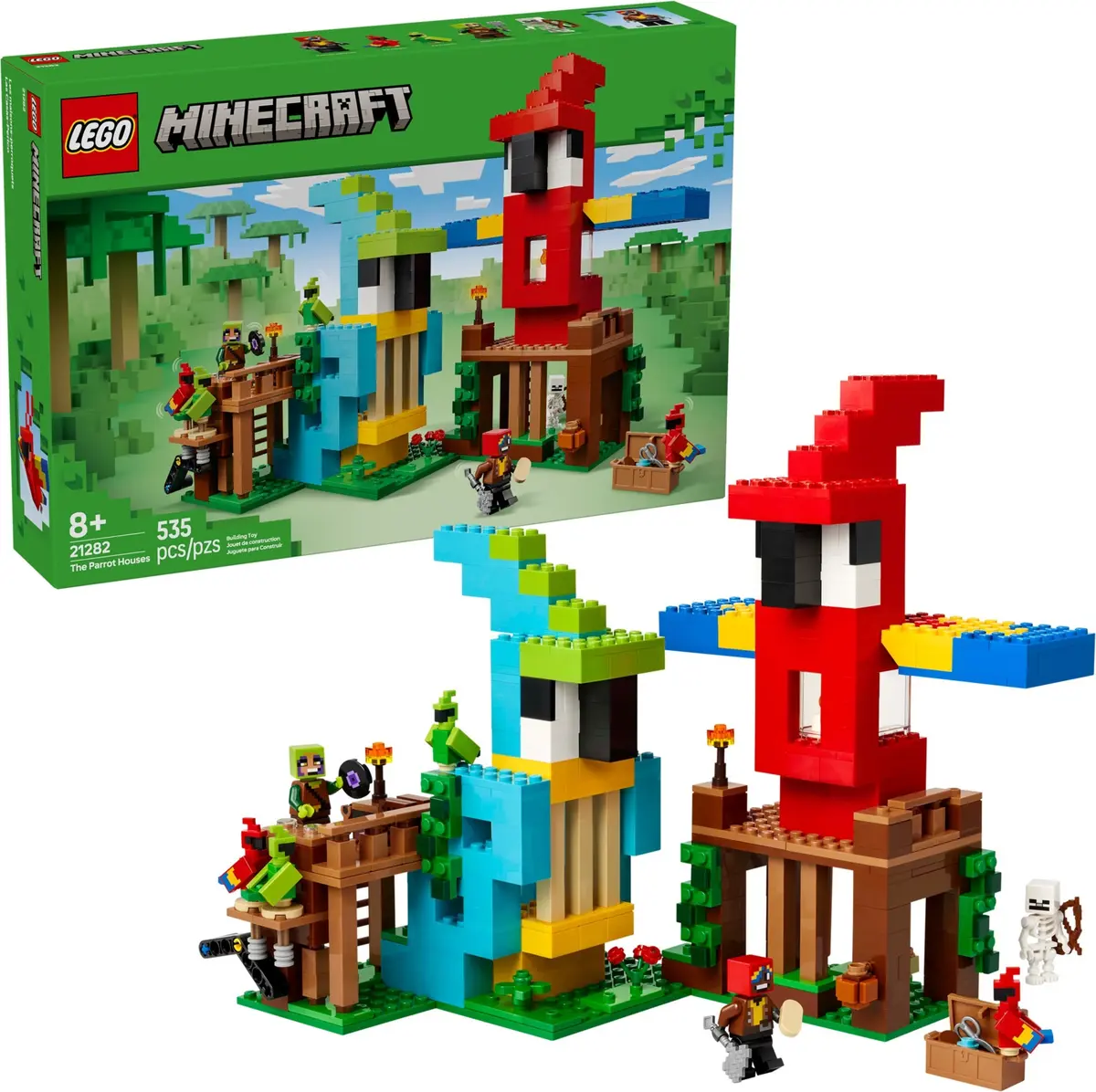 LEGO Minecraft 21282 The Parrot Houses set, image 3