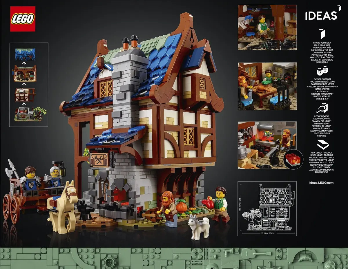 LEGO Ideas 21325 Medieval Blacksmith set, image 2