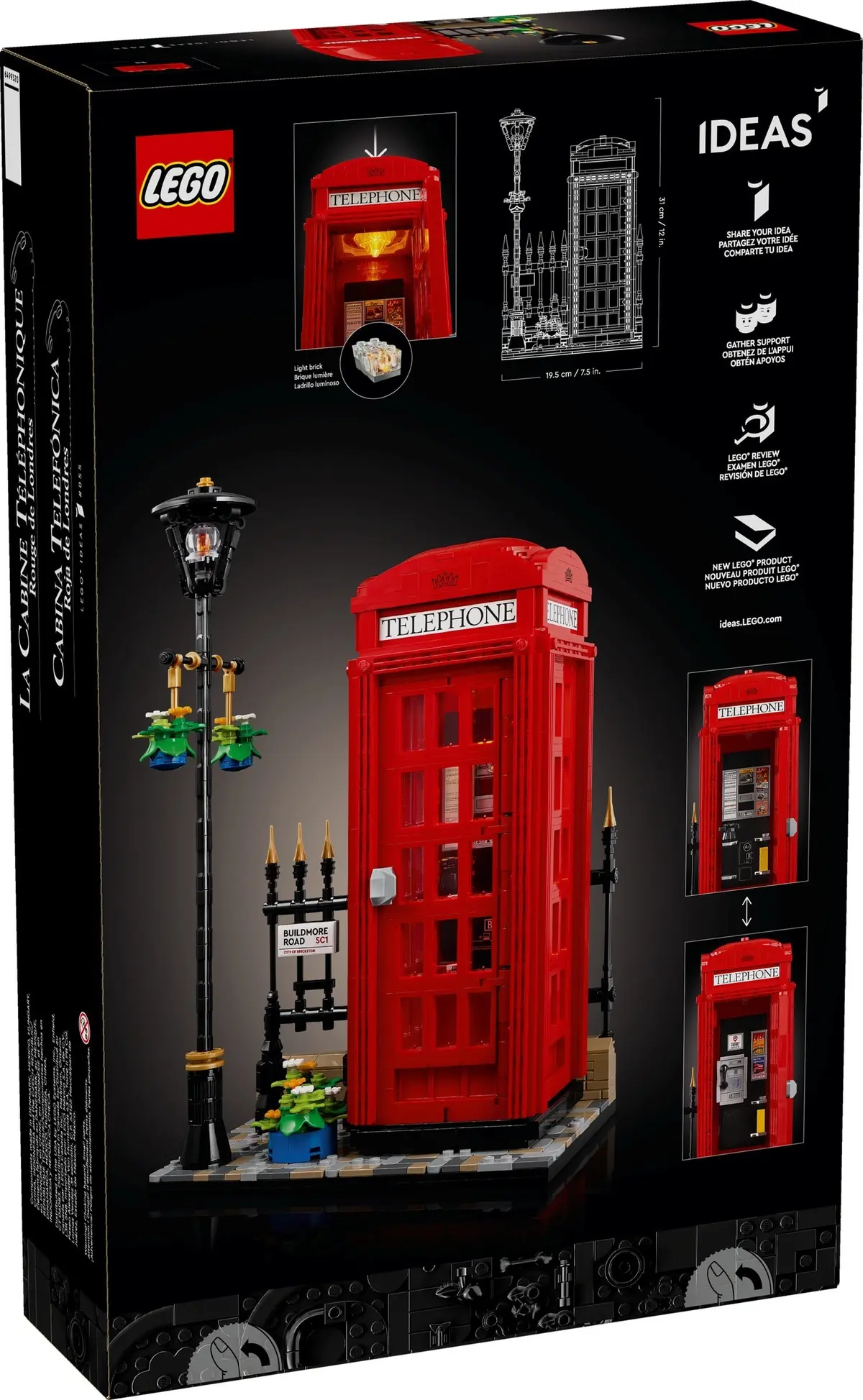 LEGO Ideas 21347 Red London Telephone Box set, image 7