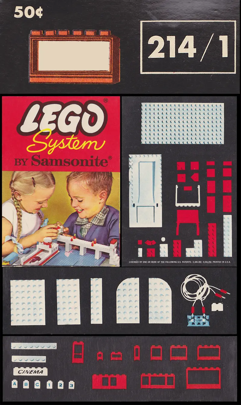 LEGO Samsonite 214_1 1 x 6 x 3 Window with Frame set, image 2
