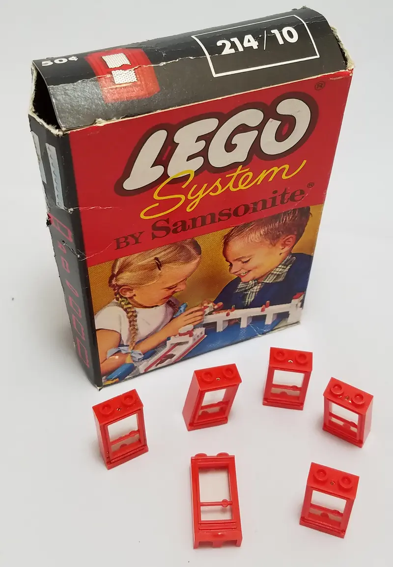 LEGO Samsonite 214_10 1 x 2 x 4 Glass Door in Frame set