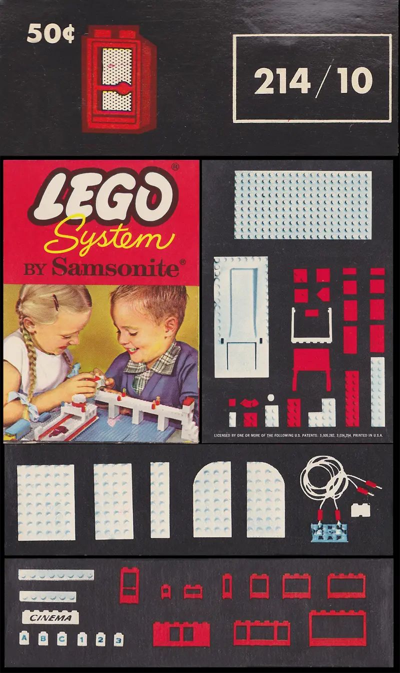 LEGO Samsonite 214_10 1 x 2 x 4 Glass Door in Frame set, image 2