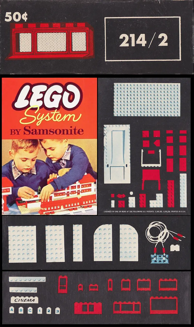 LEGO Samsonite 214_2 1 x 6 x 2 Triple-Pane Window in Frame set, image 2