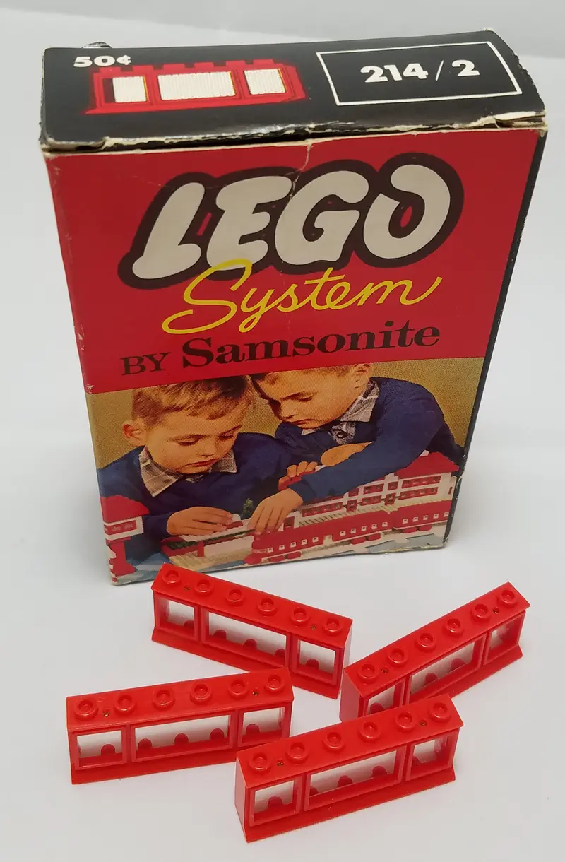 LEGO Samsonite 214_2 1 x 6 x 2 Triple-Pane Window in Frame set