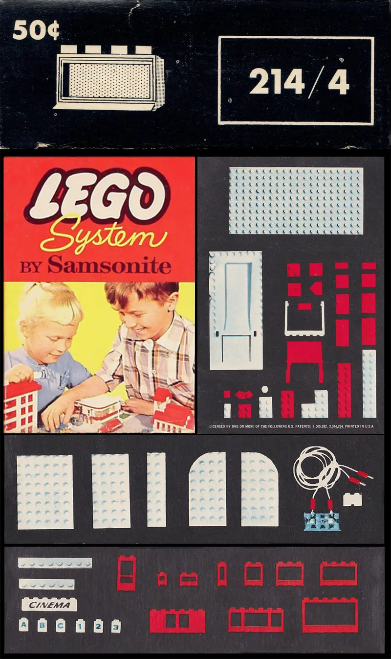 LEGO Samsonite 214_4 1 x 4 x 2 Window in Frame set, image 2