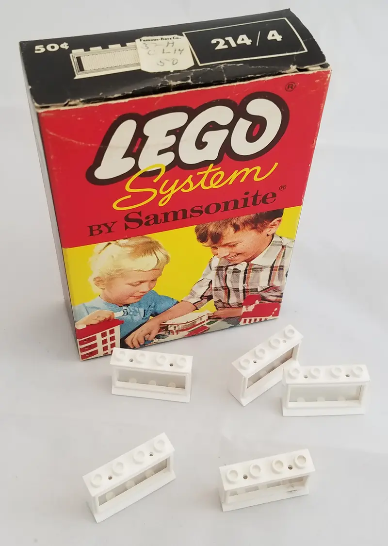 LEGO Samsonite 214_4 1 x 4 x 2 Window in Frame set