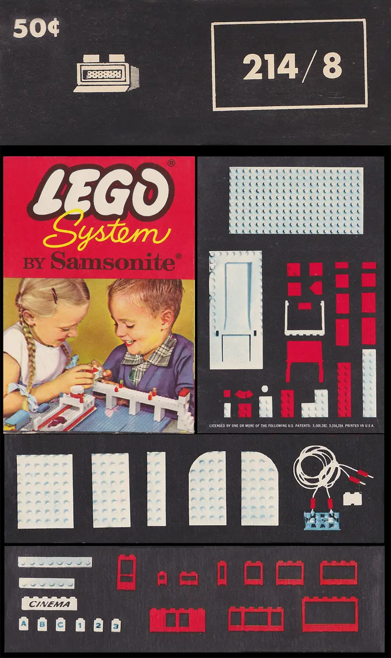 LEGO Samsonite 214_8 1 x 2 x 1 Window Frame set, image 2