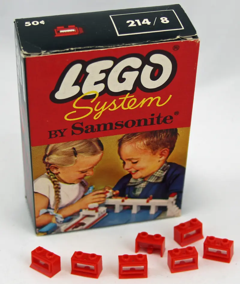 LEGO Samsonite 214_8 1 x 2 x 1 Window Frame set, image 3
