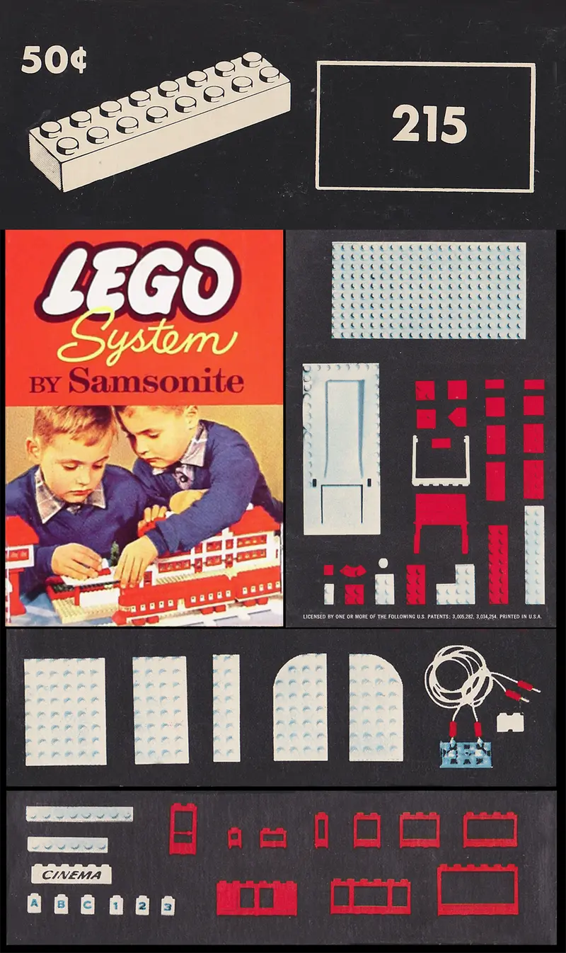 LEGO Samsonite 215 2 X 8 Bricks set, image 2