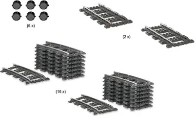 LEGO Trains 2159 9V Train Track Starter Collection set, image 2
