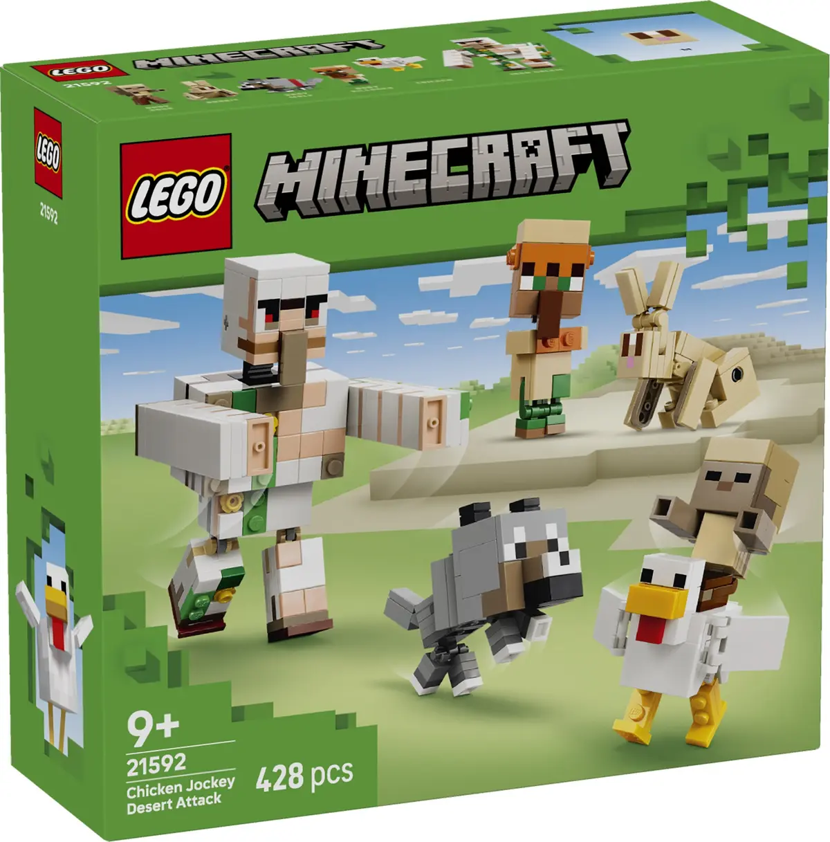 LEGO Minecraft 21592 Chicken Jockey Desert Attack set, image 2