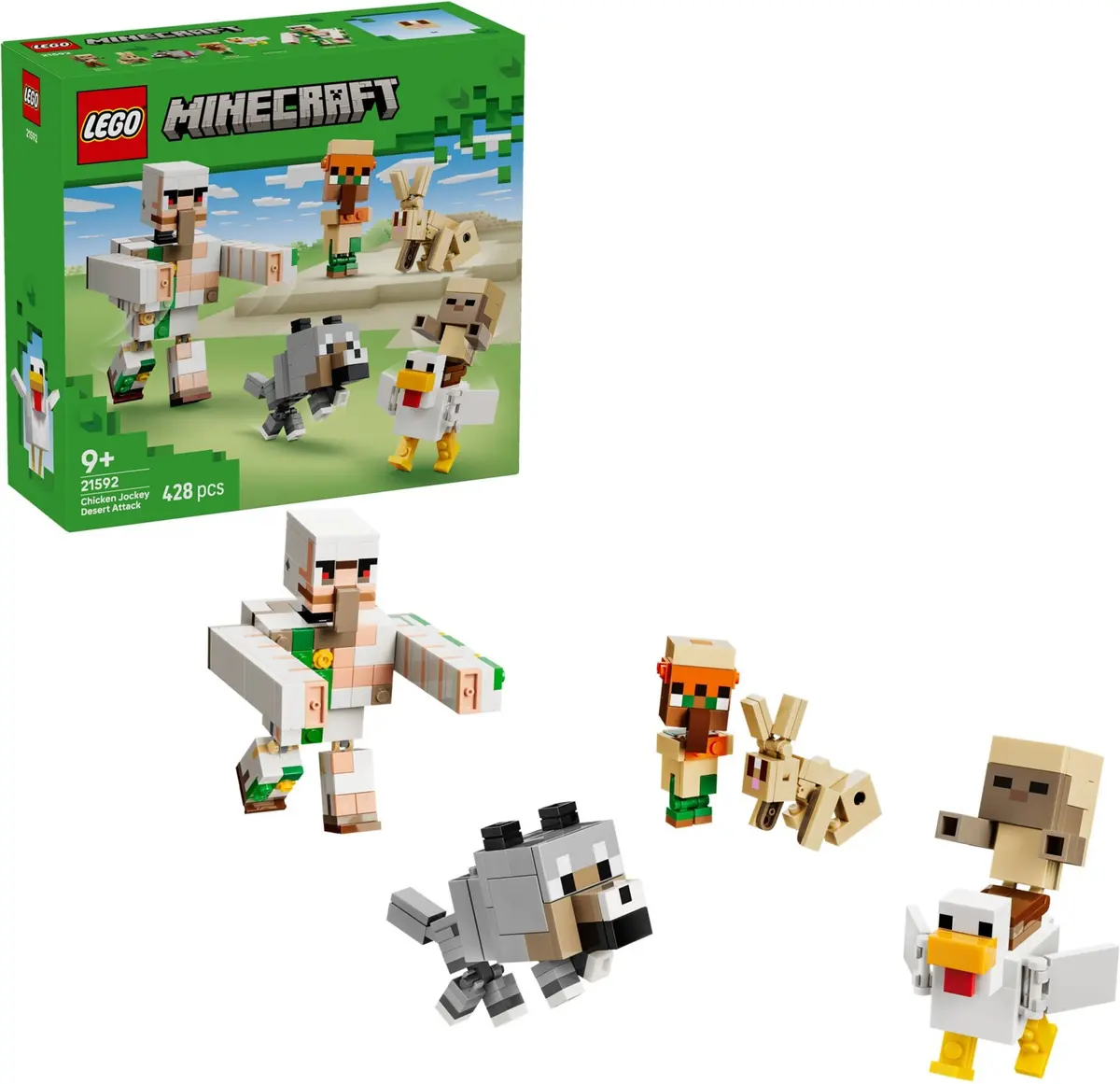 LEGO Minecraft 21592 Chicken Jockey Desert Attack set, image 4