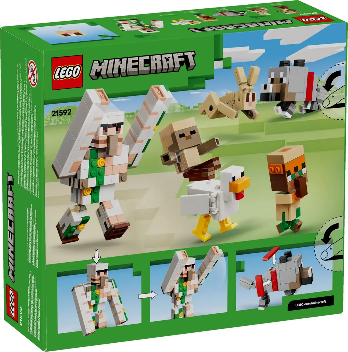 LEGO Minecraft 21592 Chicken Jockey Desert Attack set, image 3