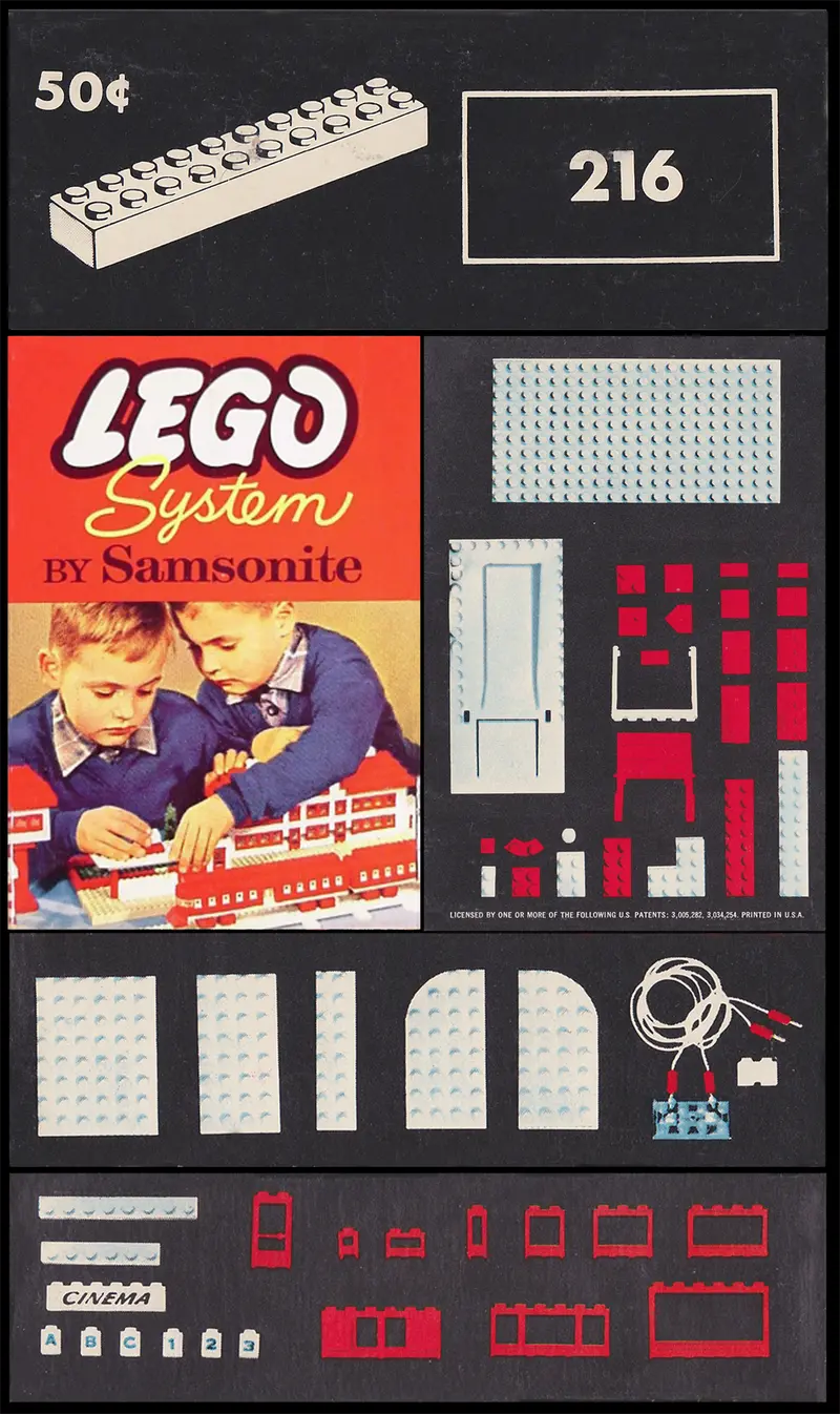 LEGO Samsonite 216 2 X 10 Bricks set, image 2
