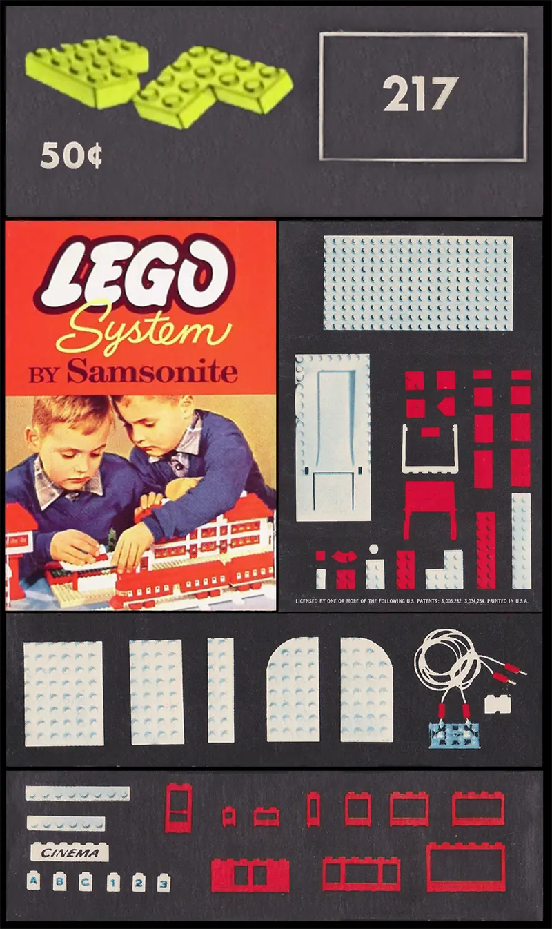 LEGO Samsonite 217 4 x 4 Corner Bricks set, image 2