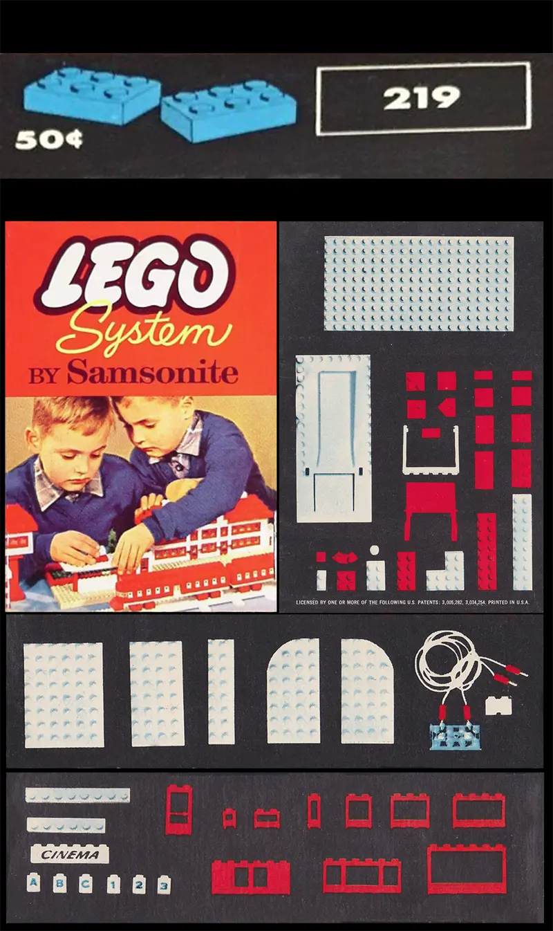 LEGO Samsonite 219 2 X 3 Bricks set, image 5