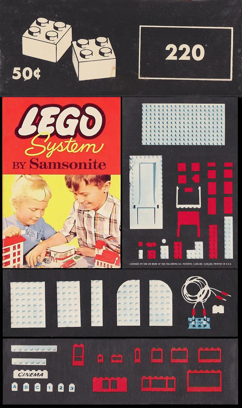 LEGO Samsonite 220 2 X 2 Bricks set, image 8