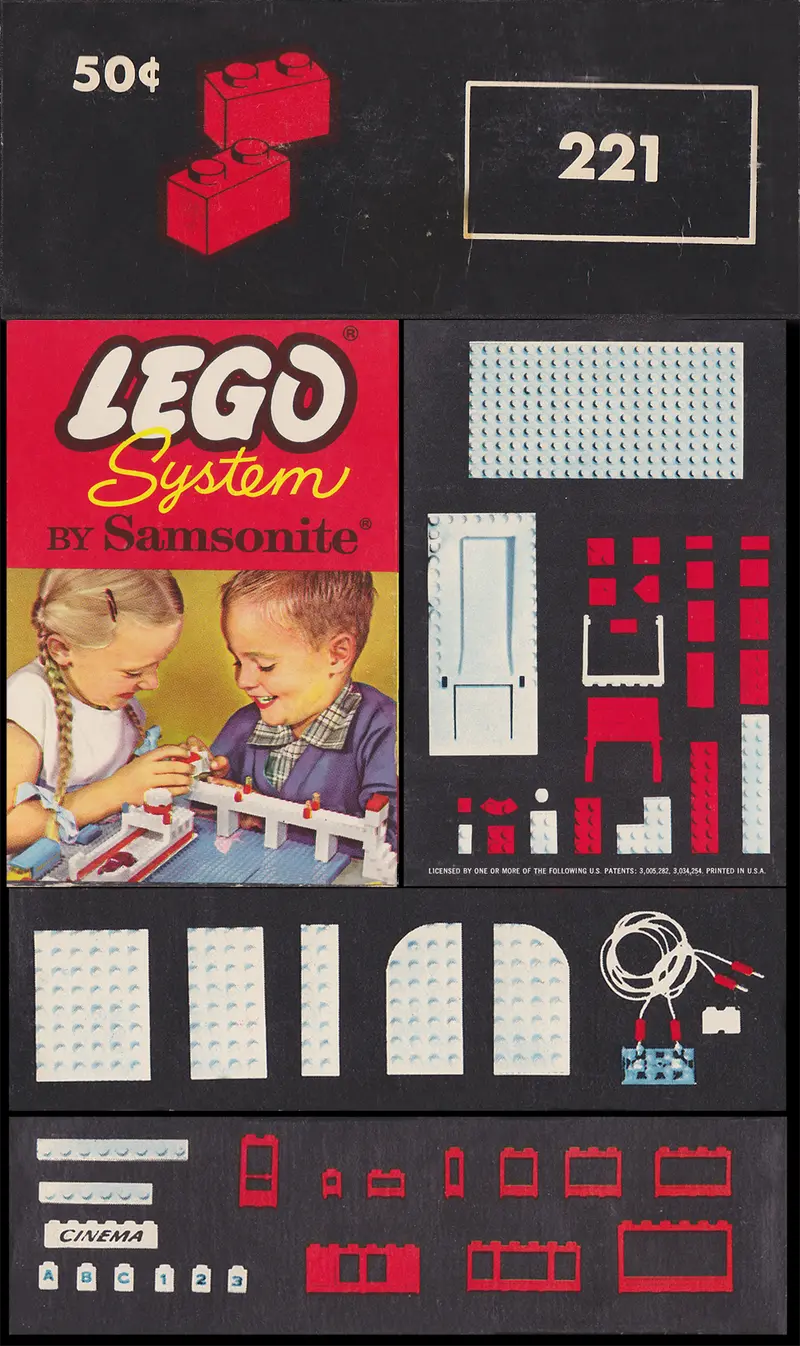 LEGO Samsonite 221 1 X 2 Bricks set, image 3