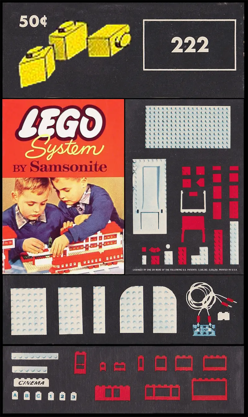 LEGO Samsonite 222 1 x 1 Bricks set, image 5