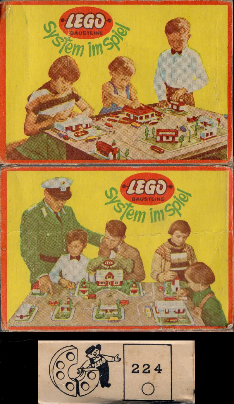 LEGO System 224 2 x 2 & 2 x 4 Curved Bricks set