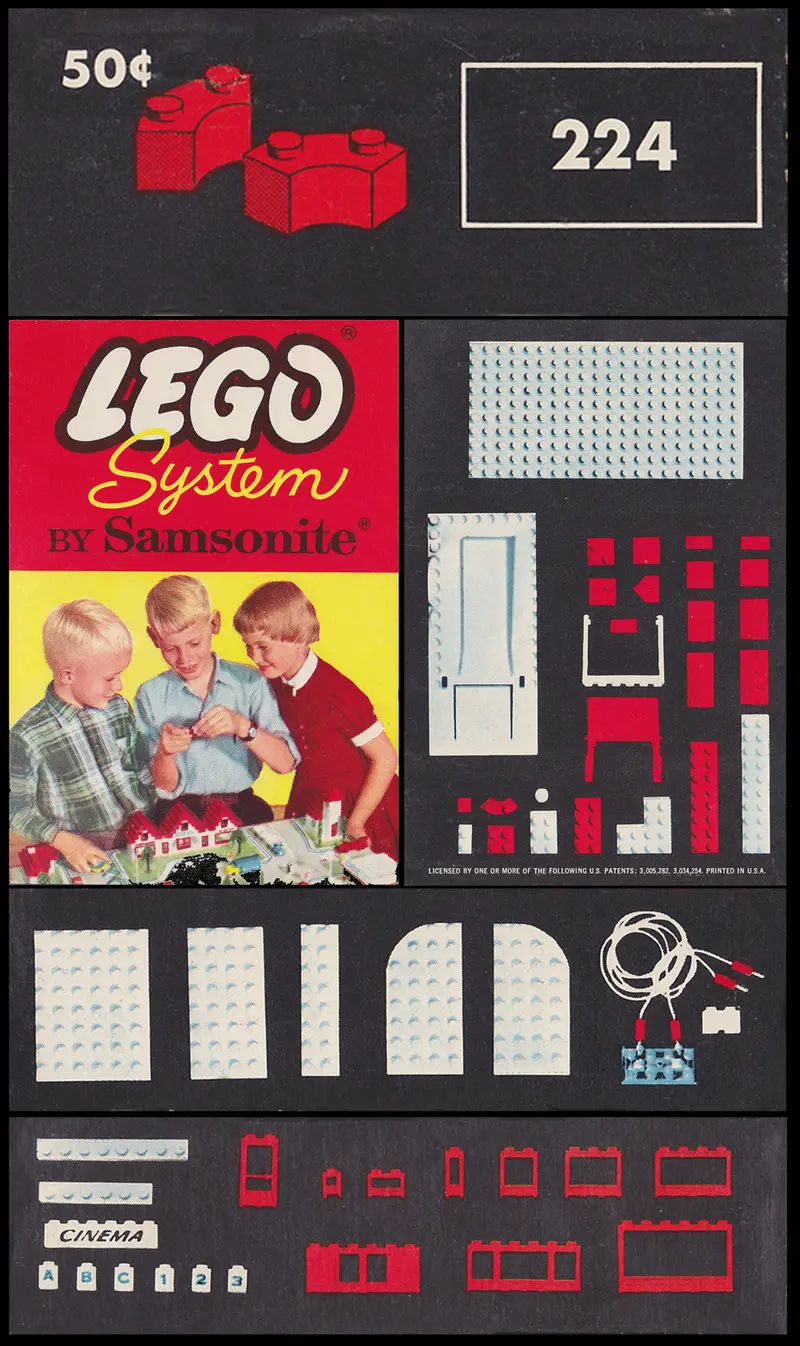 LEGO Samsonite 224 Bricks Curved set, image 3