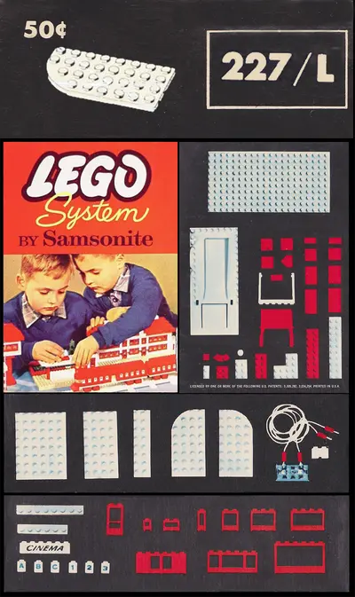 LEGO Samsonite 227_L 4 x 8 Left Curve Plates set