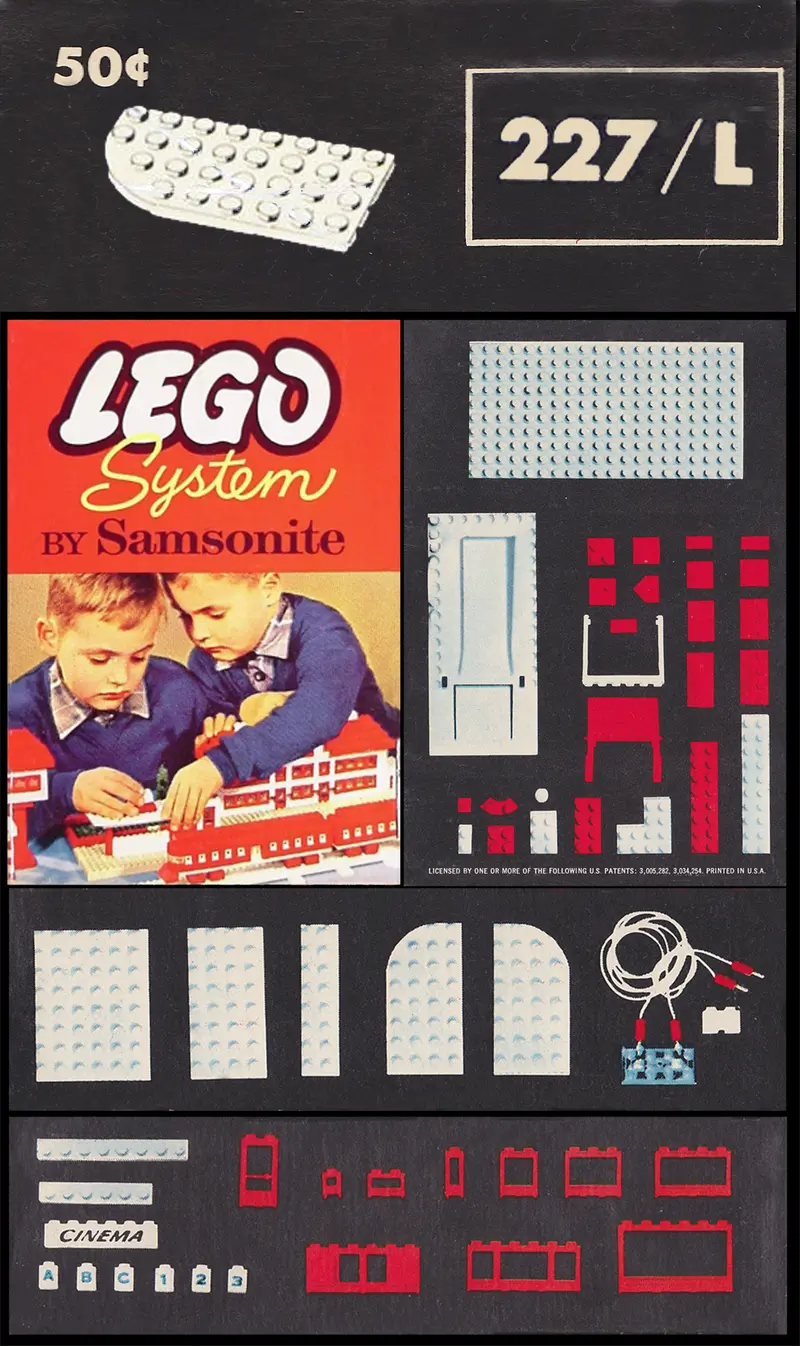 LEGO Samsonite 227_L 4 x 8 Left Curve Plates set