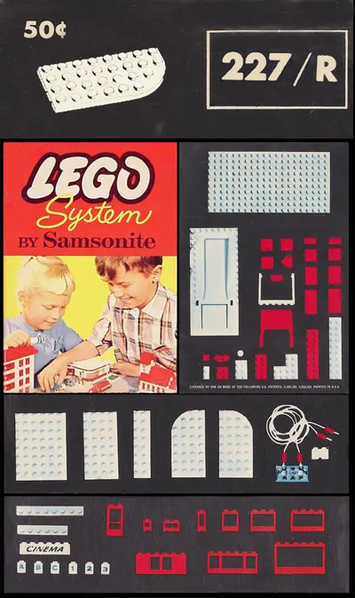 LEGO Samsonite 227_R 4 x 8 Right Curve Plates set