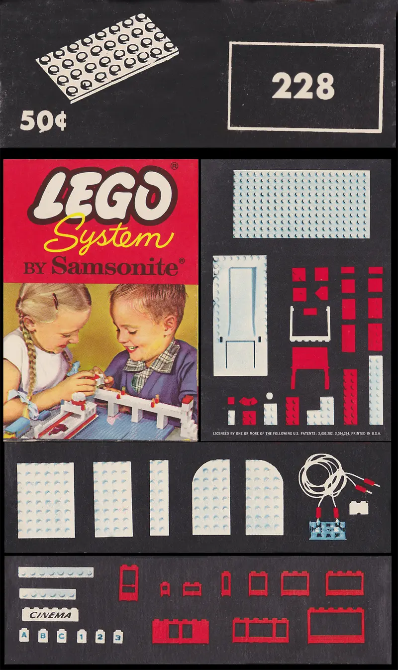 LEGO Samsonite 228 4 X 8 Plates set