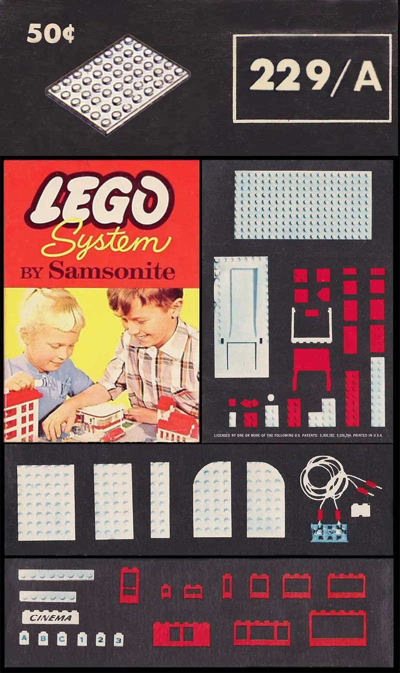 LEGO Samsonite 229_A 6 x 8 Plates set