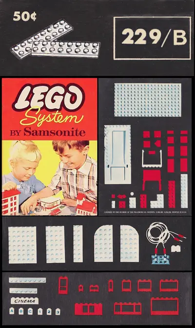 LEGO Samsonite 229_B 2 x 8 Plates set