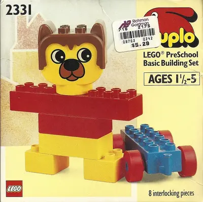 LEGO DUPLO 2331 Barney, The Skateboard Bear set