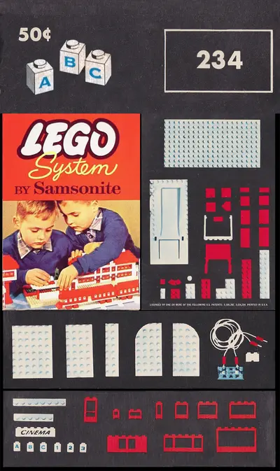 LEGO Samsonite 234 Lettered Bricks set