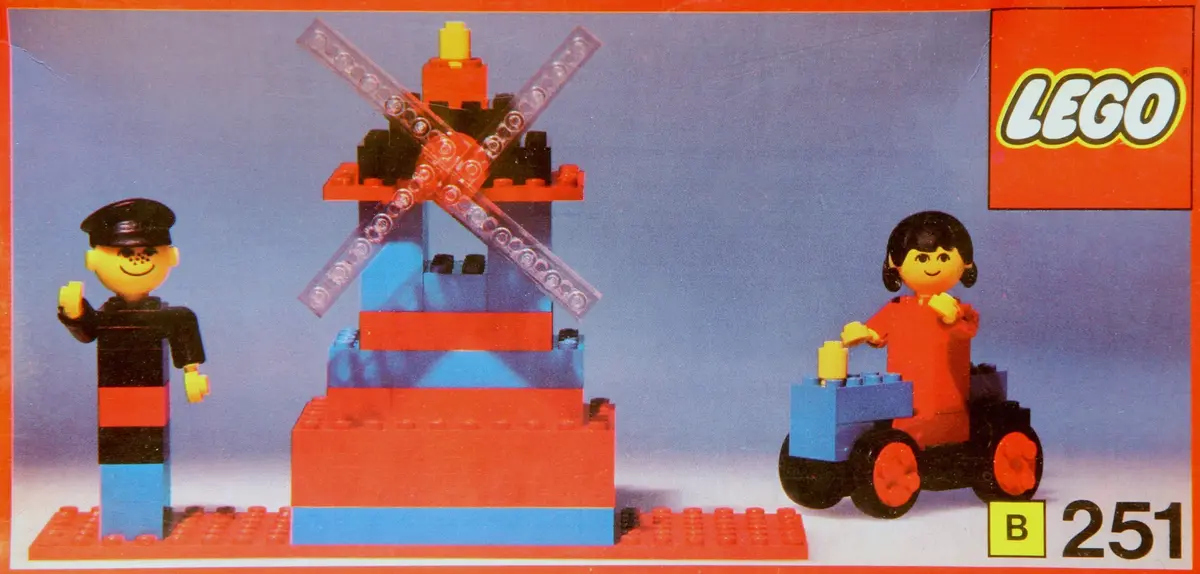 LEGO Building Set with People 251 Windmill with miller and wife set