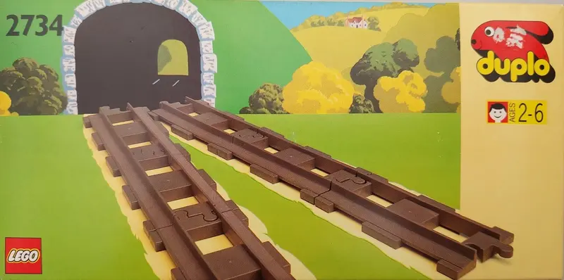 LEGO DUPLO 2734 Straight Track (Straight Rails) set