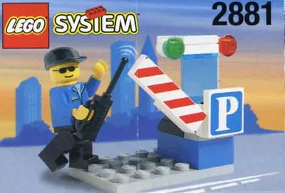 LEGO Town 2881 Parking Gate Attendant set
