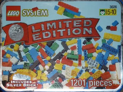 LEGO Basic 3026 Limited Edition Silver Brick Tub set