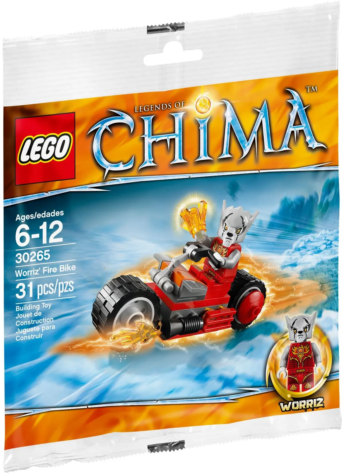 LEGO Legends of Chima 30265 Worriz' Fire Bike set, image 2