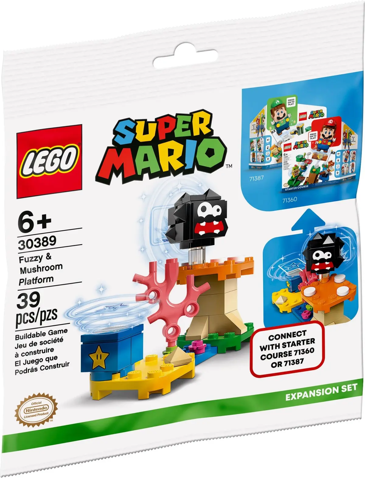 LEGO Super Mario 30389 Fuzzy & Mushroom Platform set, image 2