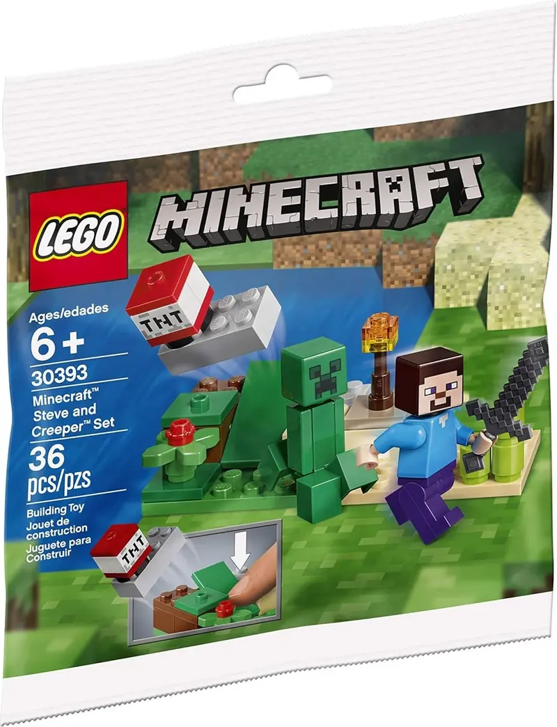 LEGO Minecraft 30393 Minecraft Steve and Creeper Set set, image 2