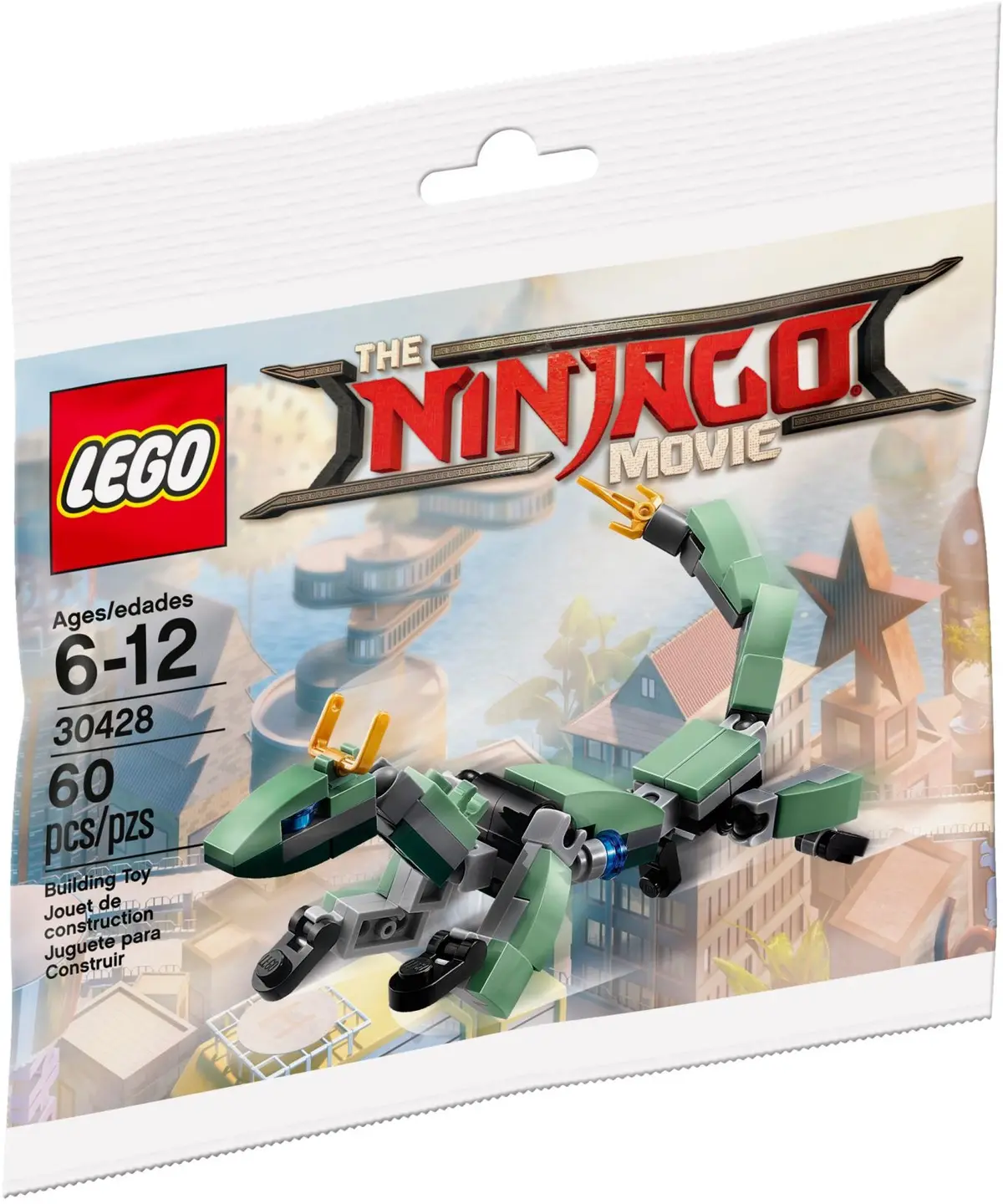 LEGO The LEGO Ninjago Movie 30428 Green Ninja Mech Dragon set, image 2