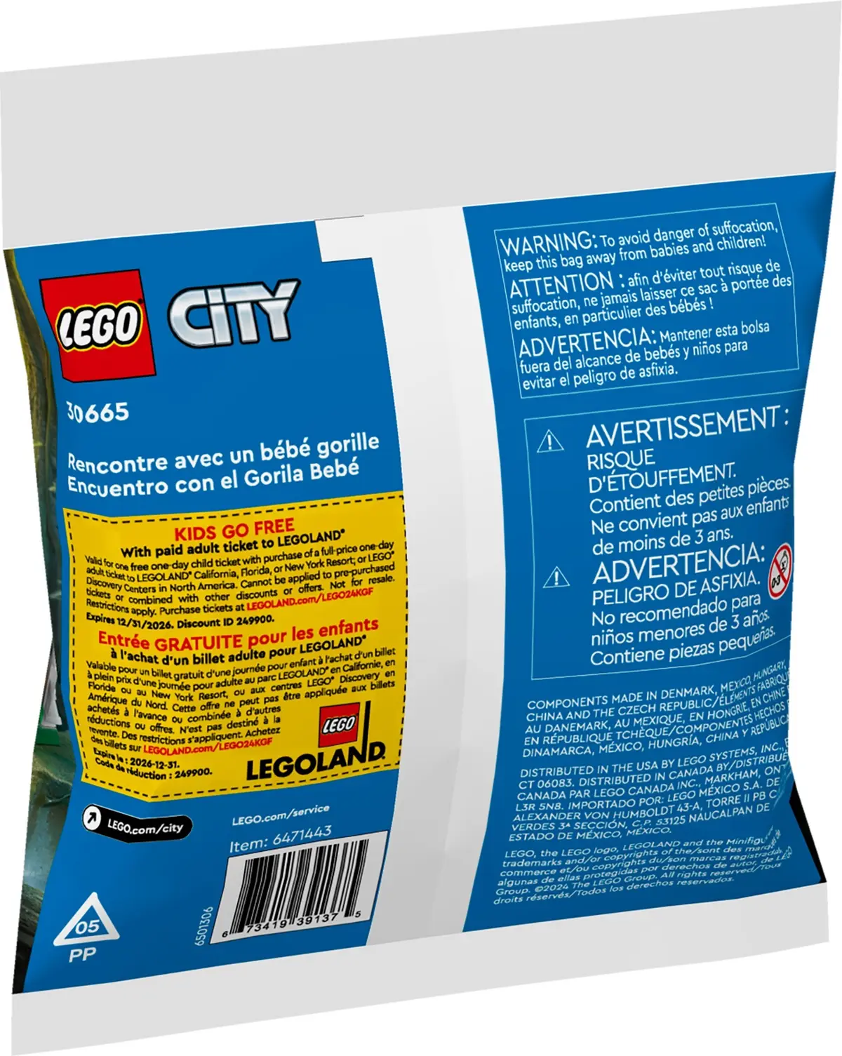LEGO City 30665 Baby Gorilla Encounter set, image 3