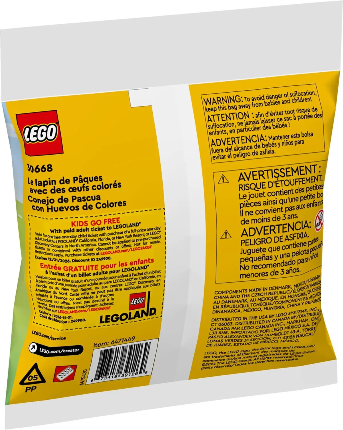 LEGO Creator 30668 Easter Bunny with Colourful Eggs set, image 4